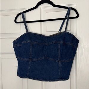 Universal Thread Indigo Denim Crop Top